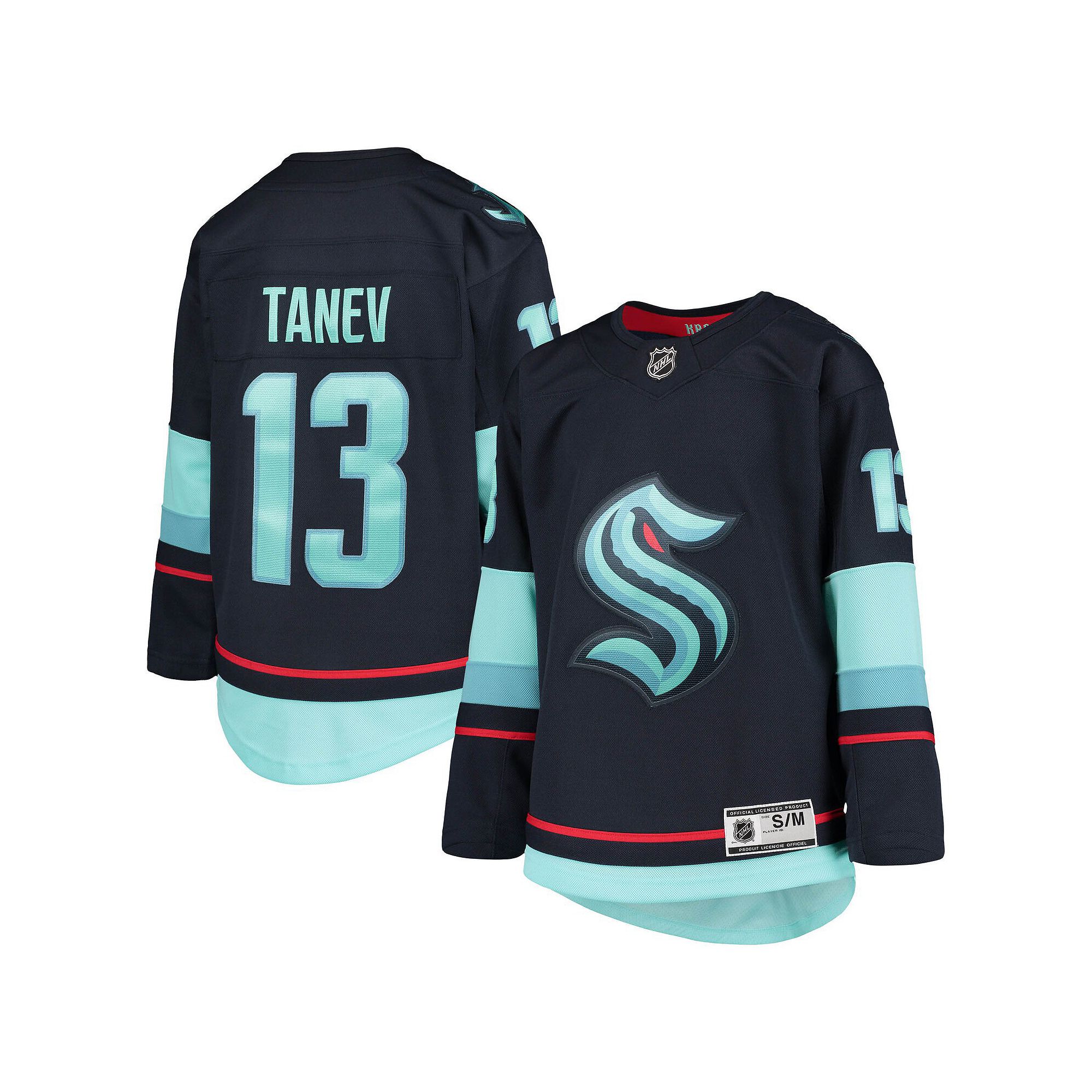 Youth Brandon Tanev Deep Sea Blue Seattle Kraken Home Premier Player Jersey
