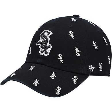 Women's '47 Black Chicago White Sox Confetti Clean Up Adjustable Hat