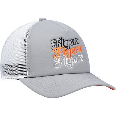 Women's adidas Gray/White Philadelphia Flyers Foam Trucker Snapback Hat