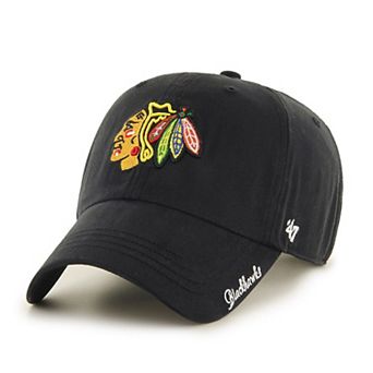 Women's '47 Black Chicago Blackhawks Team Miata Clean Up Adjustable Hat