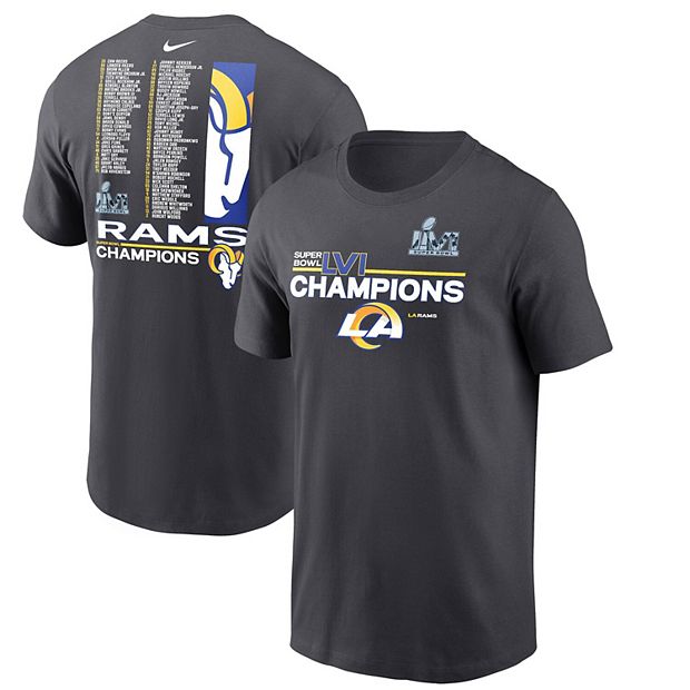 Men's Nike Anthracite Los Angeles Rams Super Bowl LVI Champions