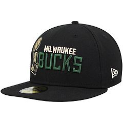 Men's Milwaukee Bucks New Era Gray/Black Champs Replica 9TWENTY Adjustable  Hat