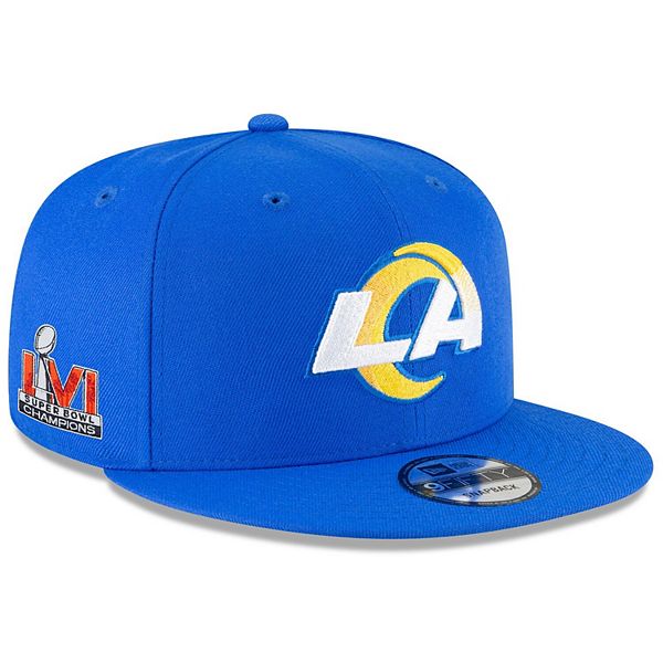 Super Bowl LVI Hat Cap Snap Back Mens NFL Blue White Mesh Logo