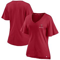 Tampa Bay Buccaneers Nike Women's Slant Logo Tri-Blend V-Neck T