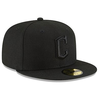 Men's New Era Black/Black Cleveland Guardians 59FIFTY Fitted Hat
