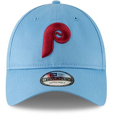 Men's New Era Light Blue Philadelphia Phillies Throwback Fashion Core Classic 9TWENTY Adjustable Hat