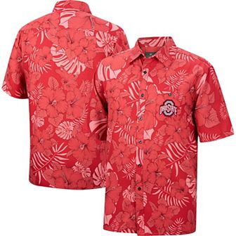 Men's Colosseum Scarlet Ohio State Buckeyes The Dude Camp Button-Up Shirt