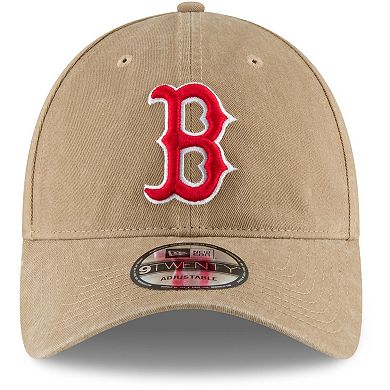 Men's New Era Khaki Boston Red Sox Fashion Core Classic 9TWENTY Adjustable Hat