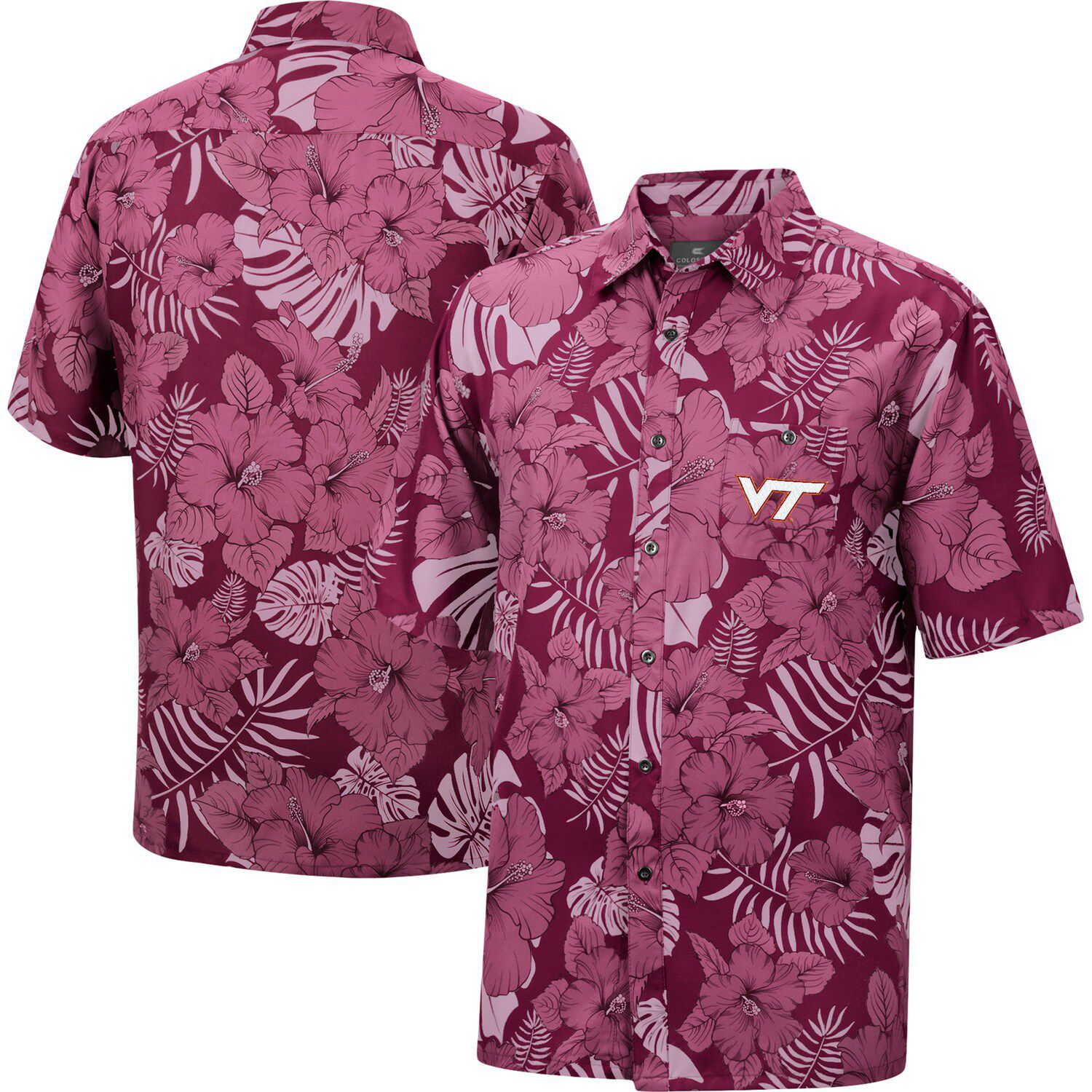 Buffalo Bills Tommy Bahama Big & Tall Fuego Floral Button-Up Shirt - Royal