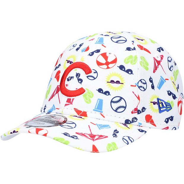 Toddler New Era White Chicago Cubs Pattern 9FORTY Flex Hat