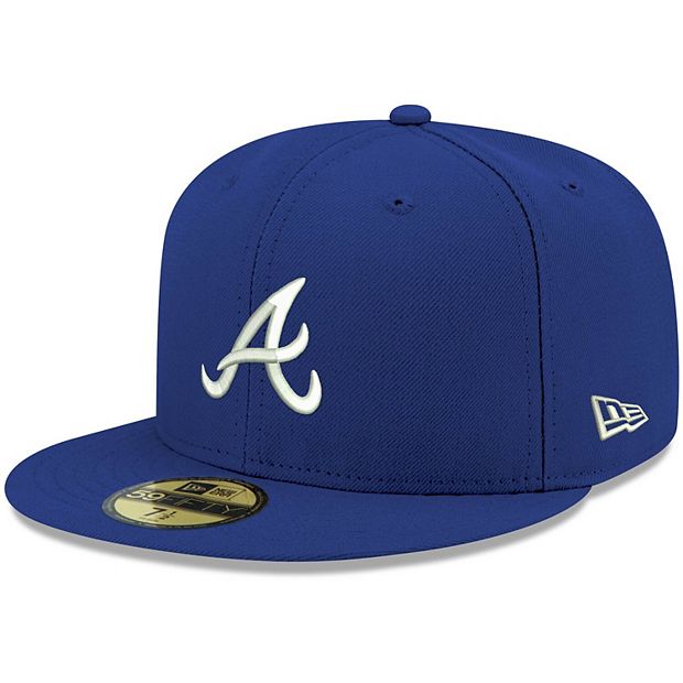 Men's New Era Royal Atlanta Braves Logo White 59FIFTY Fitted Hat