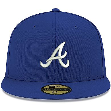 Men's New Era Royal Atlanta Braves White Logo 59FIFTY Fitted Hat