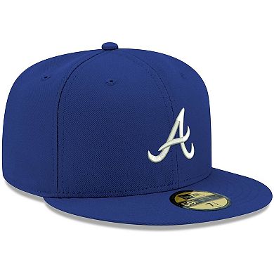 Men's New Era Royal Atlanta Braves White Logo 59FIFTY Fitted Hat