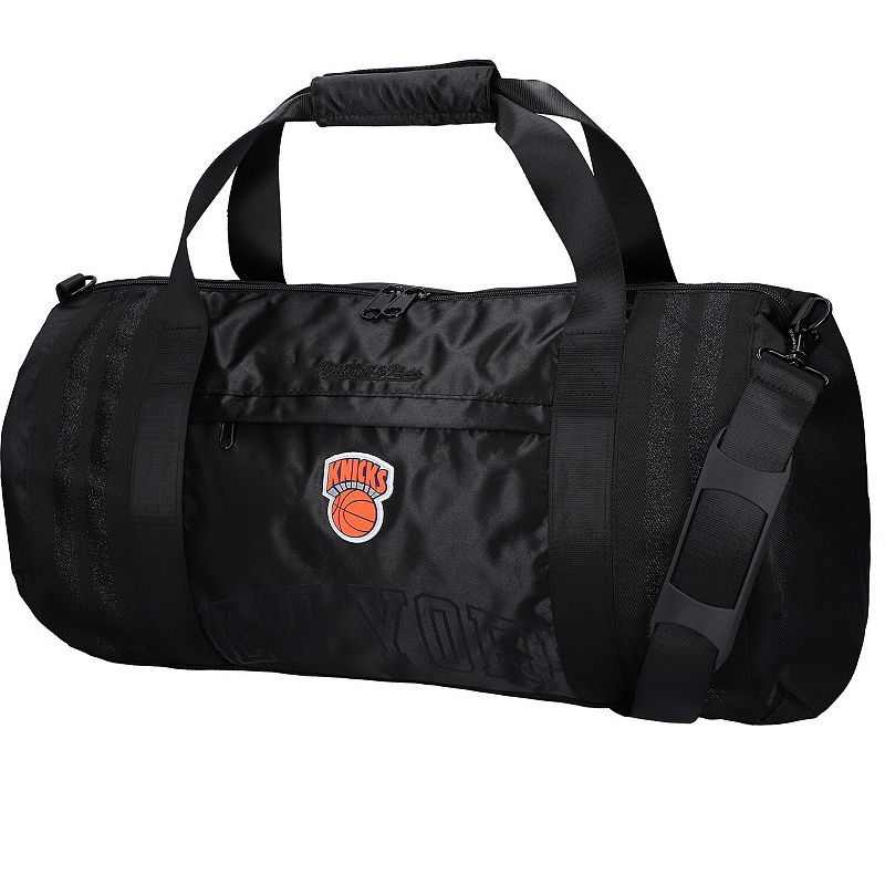 Mitchell & Ness New York Knicks Hardwood Classics Satin Duffel Bag, Black