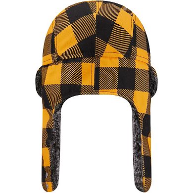 Men's New Era Black Iowa Hawkeyes Plaid Trapper Hat