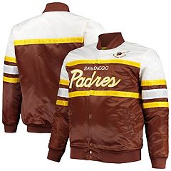 San hot Diego Padres Mitchell and Ness Bomber Jacket Brand New L Beautiful