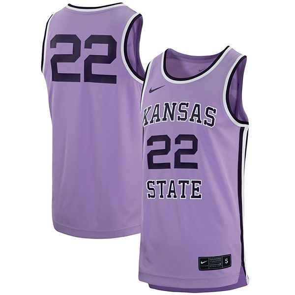 Men's Nike #22 Purple Kansas State Wildcats Replica Basketball Jersey
