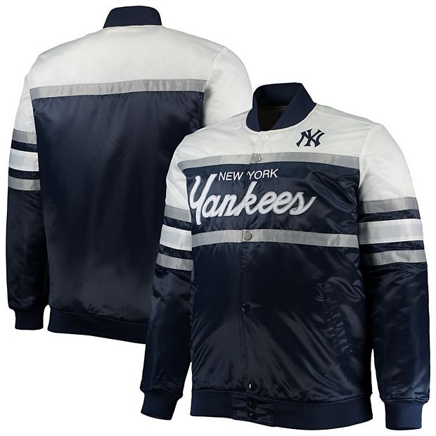 Maker of Jacket Men Jackets New York Navy Blue Yankees Satin