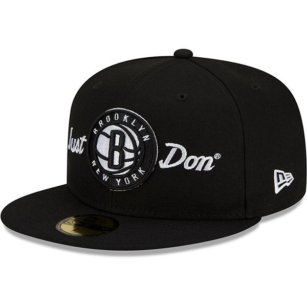 Men's New Era x Just Don Black Brooklyn Nets 59FIFTY Fitted Hat