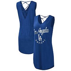 Women's New York Yankees G-III 4Her by Carl Banks Navy G.O.A.T Swimsuit  Cover-Up Dress