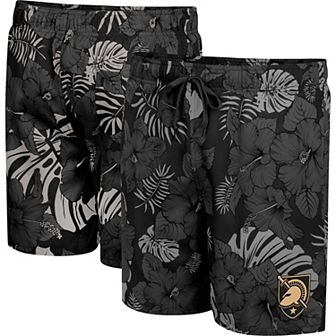 Men's Colosseum Black Army Black Knights The Dude Swim Shorts