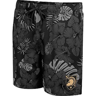 Men's Colosseum Black Army Black Knights The Dude Swim Shorts