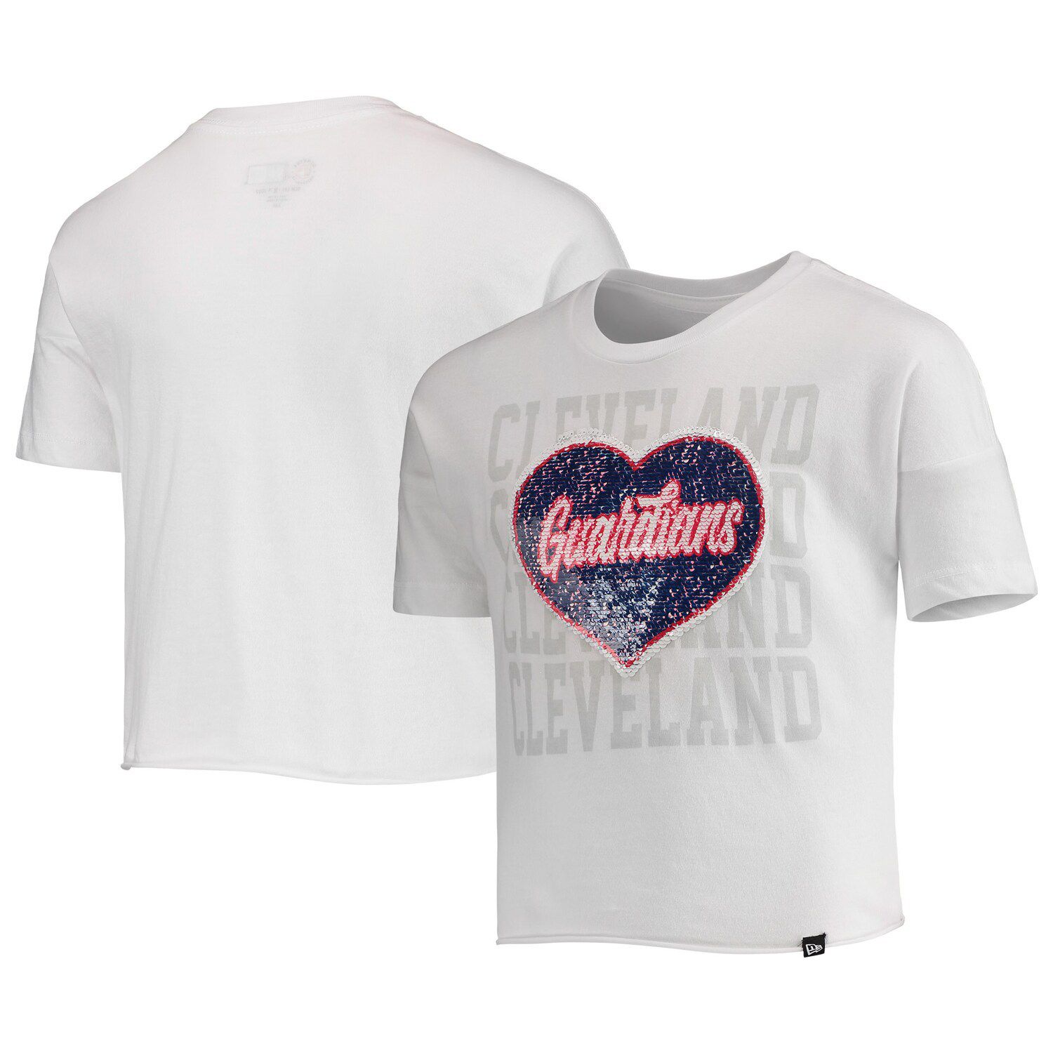 Lids Cleveland Guardians New Era Women's Baby Jersey Cropped Long Sleeve T- Shirt - Navy