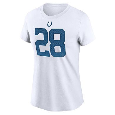 Women's Nike Jonathan Taylor White Indianapolis Colts Player Name & Number T-Shirt
