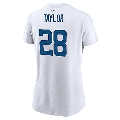 Women's Nike Jonathan Taylor White Indianapolis Colts Player Name & Number T-Shirt