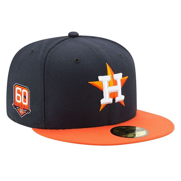 Houston Astros New Era Authentic Collection On-Field 59FIFTY Fitted Hat - Navy/Orange 7 1/8