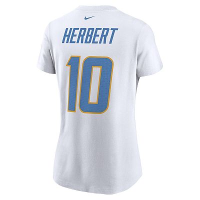 売れ筋商品|||ナイキ Tシャツ トップス レディース Men's Justin Herbert White Los Angeles Chargers Player Name and Number T-shirt White white-los-angeles-chargers-dip