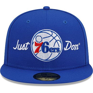 Men's New Era x Just Don Royal Philadelphia 76ers 59FIFTY Fitted Hat
