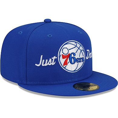 Men's New Era x Just Don Royal Philadelphia 76ers 59FIFTY Fitted Hat