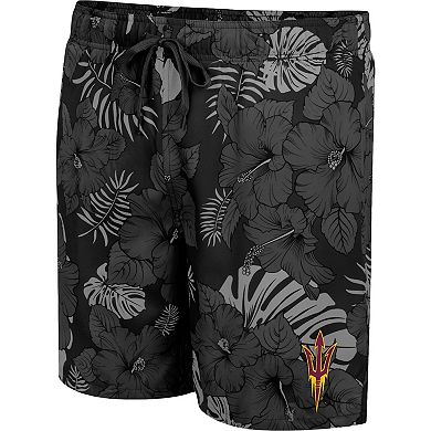 Men's Colosseum Black Arizona State Sun Devils The Dude Swim Shorts