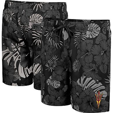 Men's Colosseum Black Arizona State Sun Devils The Dude Swim Shorts