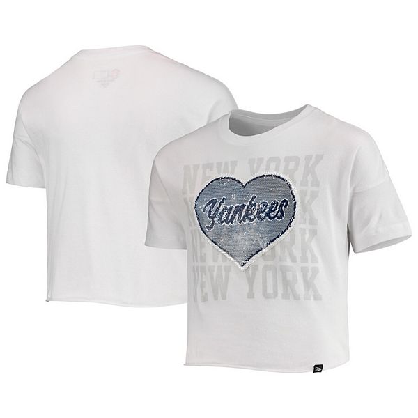 Girls Youth Gray New York Yankees Play Dri T-Shirt