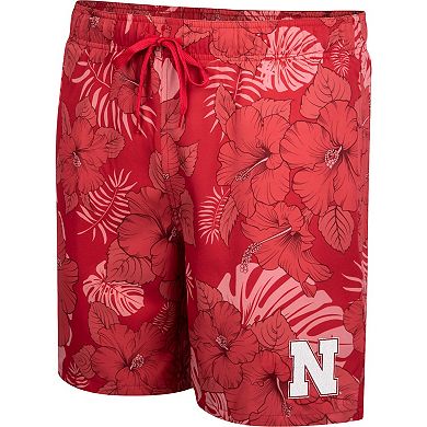 Men's Colosseum Scarlet Nebraska Huskers The Dude Swim Shorts