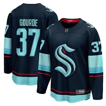 Men's Fanatics Branded Yanni Gourde Deep Sea Blue Seattle Kraken Home Premier Breakaway Player Jersey