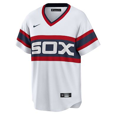 Men's Nike Carlton Fisk White Chicago White Sox Home Cooperstown Collection Team Player Jersey