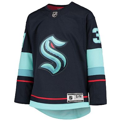Youth Yanni Gourde Deep Sea Blue Seattle Kraken Home Premier Player Jersey