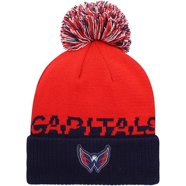 Men's Adidas Red Washington Capitals COLD.RDY Cuffed Knit Hat with Pom