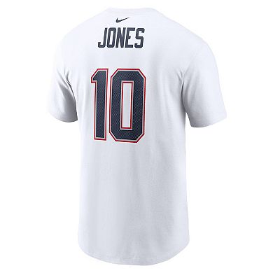 Men's Nike Mac Jones White New England Patriots Player Name & Number T-Shirt