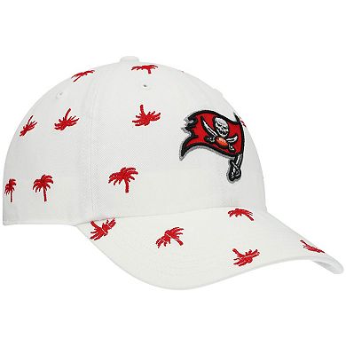 Women's '47 White Tampa Bay Buccaneers Confetti Clean Up Adjustable Hat