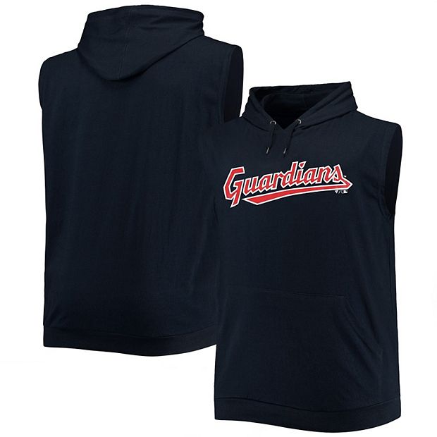 Men s Navy Cleveland Guardians Jersey Muscle Sleeveless Pullover
