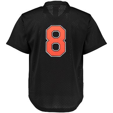 Men's Mitchell & Ness Cal Ripken Jr. Black Baltimore Orioles Cooperstown Mesh Batting Practice Jersey