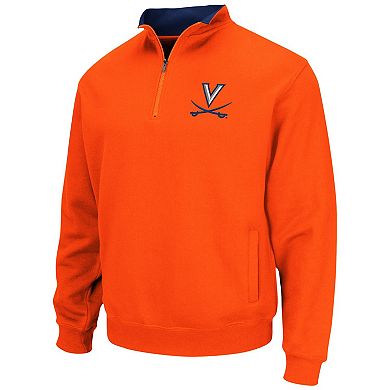 Men's Colosseum Orange Virginia Cavaliers Tortugas Team Logo Quarter-Zip Jacket