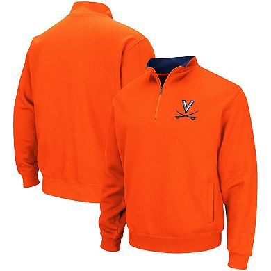 Men's Colosseum Orange Virginia Cavaliers Tortugas Team Logo Quarter-Zip Jacket
