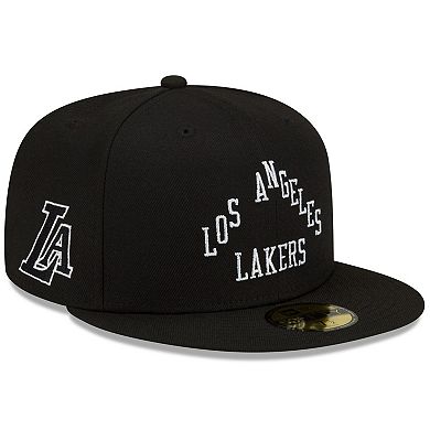 Men's New Era Black/White Los Angeles Lakers 2021/22 City Edition ...