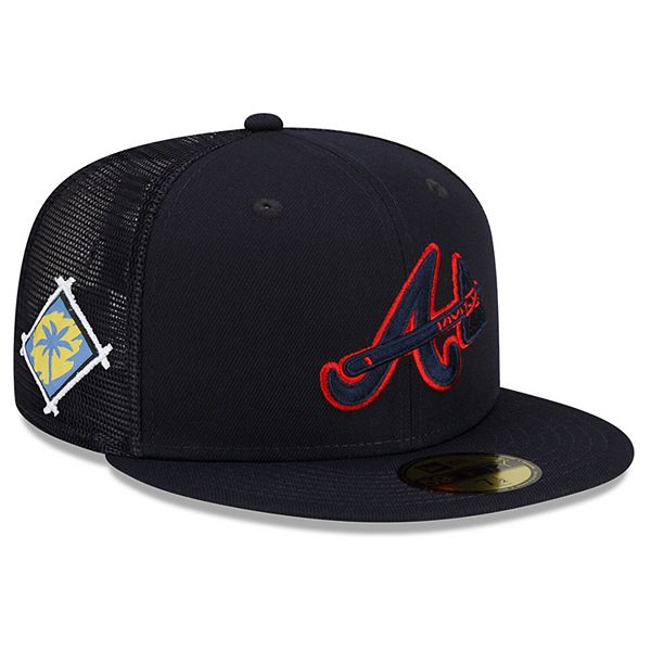 Men's Atlanta Braves New Era White/Navy Spring Training Icon 9FORTY  Snapback Hat