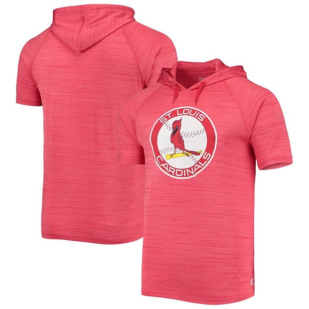 Men's Stitches Red St. Louis Cardinals Raglan Hoodie T-Shirt